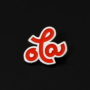 custom red enamel logo badges manufacturer small quantity personalized company logo lapel pins wholesale vendors